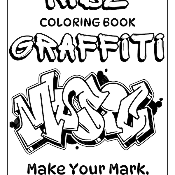 Kids Graffiti Downloadable Coloring book