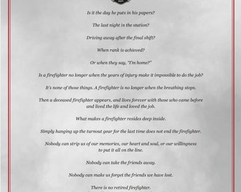 A Firefighter is never "no longer."  Firefighter Forever