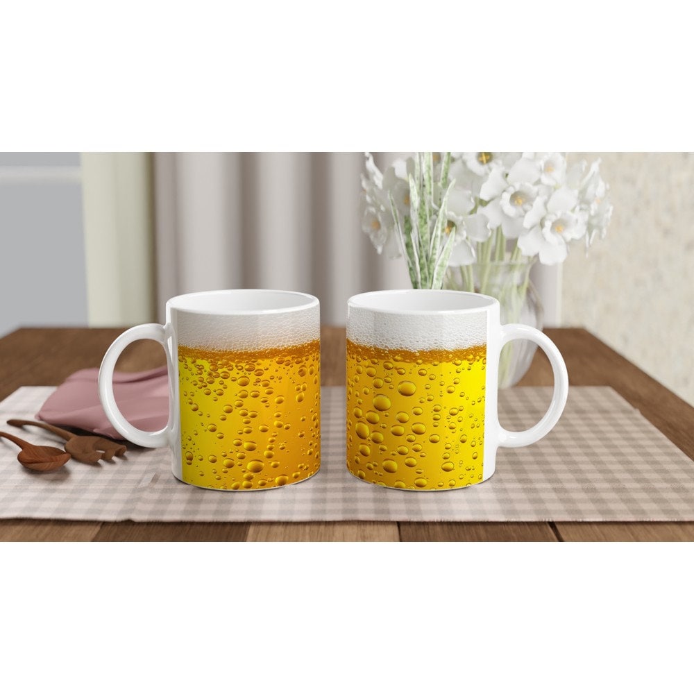 FunX Kaffeetasse „Ich Wünschte, Das Wäre Ein Bier“ – 330 Ml, Lustiges Geschenk Für Männer