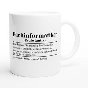 Fachinformatiker Tasse als Geschenk für Fachinformatiker, Informatik, IT, Fachinformatiker Geschenk, Fachinformatiker Geschenke
