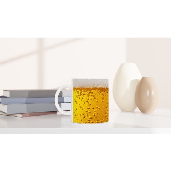 FunX Kaffeetasse „Ich Wünschte, Das Wäre Ein Bier“ – 330 Ml, Lustiges Geschenk Für Männer