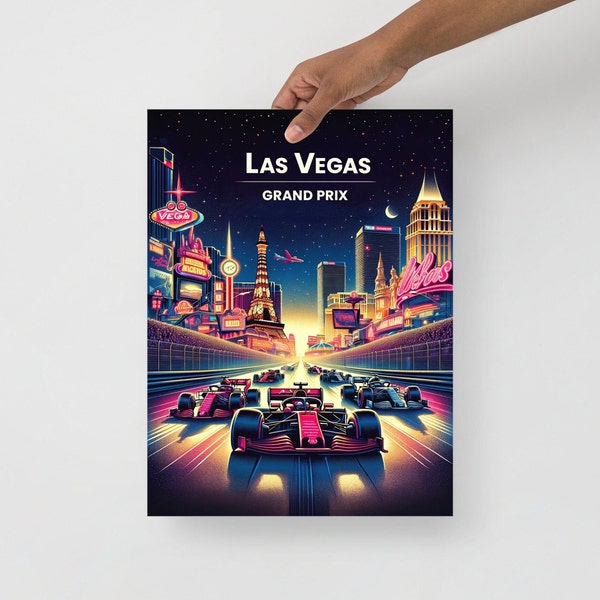 Cartel de Las Vegas F1 / Gran Premio / Impresión / F1 / Fórmula Uno