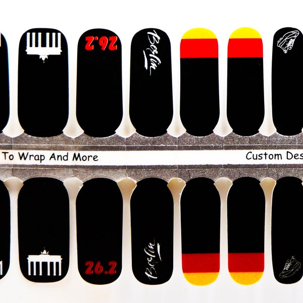 Run Through The Gate - Custom Designed Berlin Race Nail Wraps, Nail Polish Strips, Nail Stickers