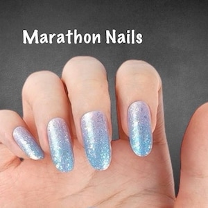 Even Blue Sparkles Nail Wraps, Nail Polish Strips, Nail Stickers