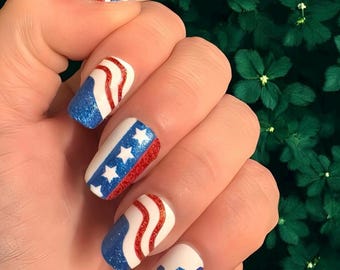 Little Miz Independence Nail Wraps, Nail Polish Strips, Nail Stickers