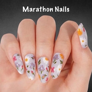 Wildflowers Nail Wraps, Nail Polish Strips, Nail Stickers