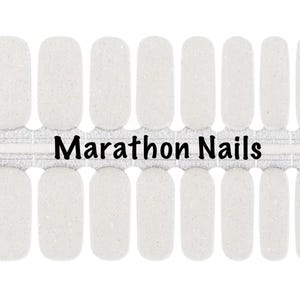 White Moonlight Nail Wraps, Nail Polish Strips, Nail Stickers