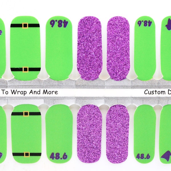 48.6 Miles to Dopey - Custom Designed Dopey Race Nail Wraps, Nail Polish Strips, Nail Stickers