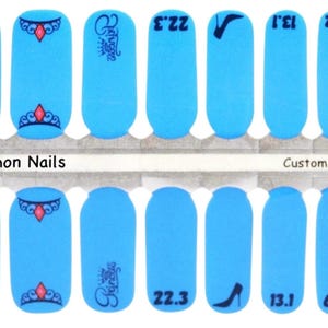 If The Shoe Fits Princess Race Nail Wraps - Custom Designed Princess Race Nail Wraps, Nail Polish Strips, Nail Stickers