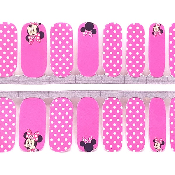 Pink Polka Dots - Nail Wraps, Nail Polish Strips, Nail Stickers