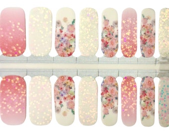 Spring Blossoms Nail Wraps, Nail Polish Strips, Nail Stickers