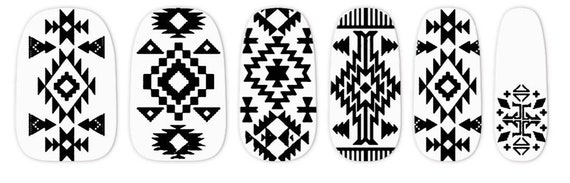 Classic Aztec Designs Nail Wraps, Nail Polish Strips, Nail Stickers