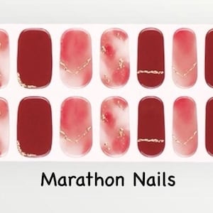 Red Clouds 20ct Semi Cured Gel Nail Wraps