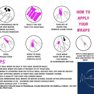 Flirty Kisses Valentines Nail Wraps, Nail Polish Strips, Nail Stickers image 5