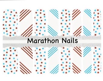 Clearly Patriotic Nail Wraps, Nail Polish Strips, Nail Stickers