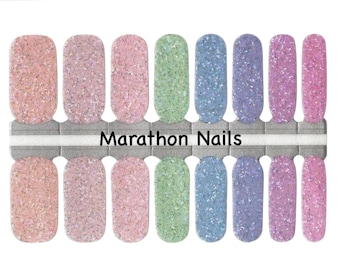 Rainbow Brite Nail Wraps, Nail Polish Strips, Nail Stickers