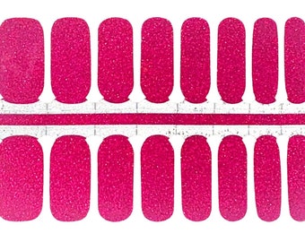 Berry Pink Nail Wraps, Nail Polish Strips, Nail Stickers
