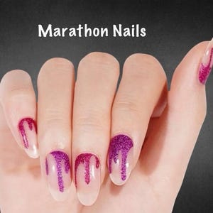 Sparkling Drips Overlay Nail Wraps, Nail Polish Strips, Nail Stickers