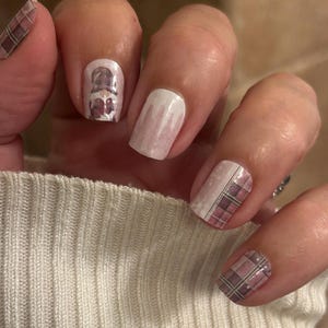 Gnome Bliss Winter Nail Wraps, Nail Polish Strips, Nail Stickers