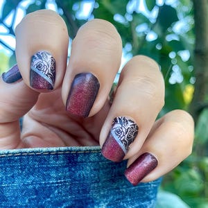 Dark Desires Nail Wraps, Nail Polish Strips, Nail Stickers