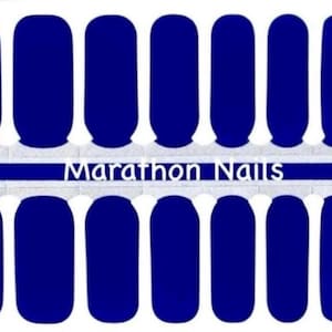 Midnight Blue Nail Wraps, Nail Polish Strips, Nail Stickers