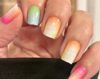 Creamzicle Dreamsicle  Nail Wraps, Nail Polish Strips, Nail Stickers