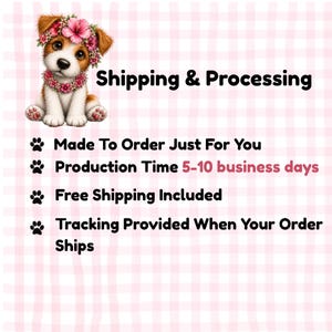 Shipping and processing information for made-to-order personalized mahjong mats with production and delivery details.