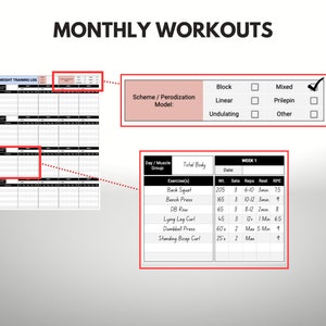 Workout Tracker Templates Printable / Personal Training Template / PDF ...