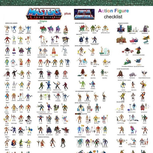 Masters Of The Universe Origins Checklist Digital