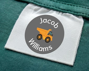 100 Personalized Iron-on White Fabric Labels for Clothes with Colorful  Icons, Gentle on Kids Skin, Ideal for School Uniform & Elder Care,  Customizable