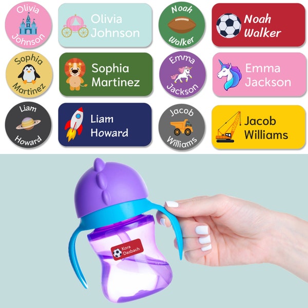 100 Daycare Name Labels - Waterproof, Dishwasher Safe, Washer and Dryer Safe