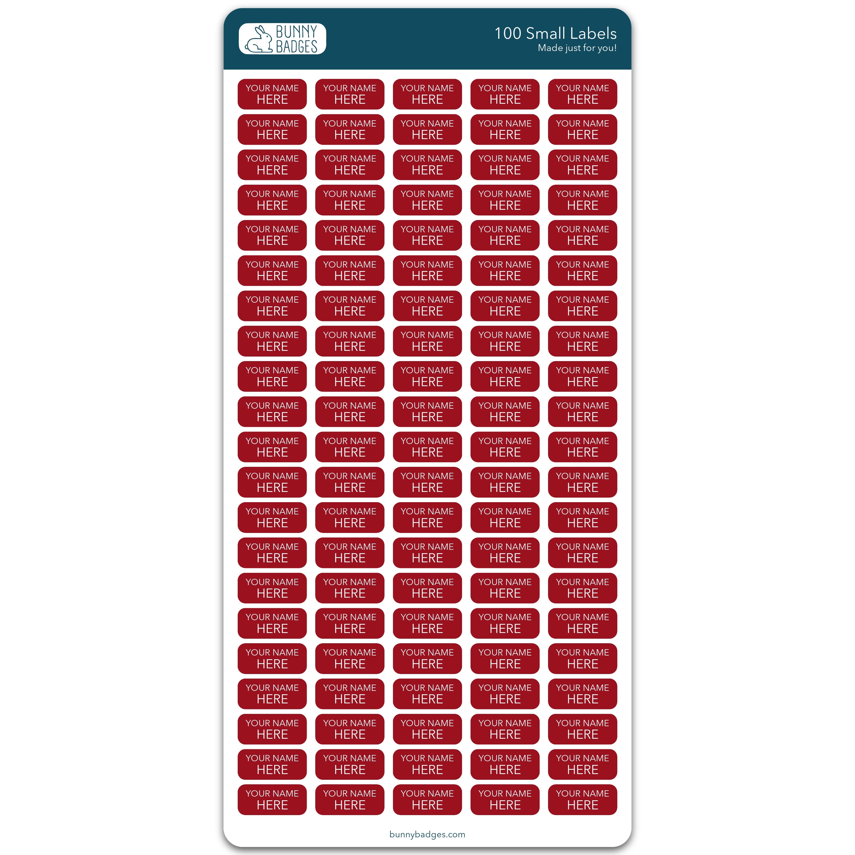 Labels Withe Name Personalized Name Labels (100 Labels) (0.9
