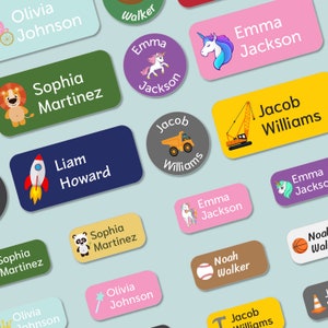 100 Personalized Daycare Name Labels for Clothing Tags, Water Bottles, Lunch Boxes and More