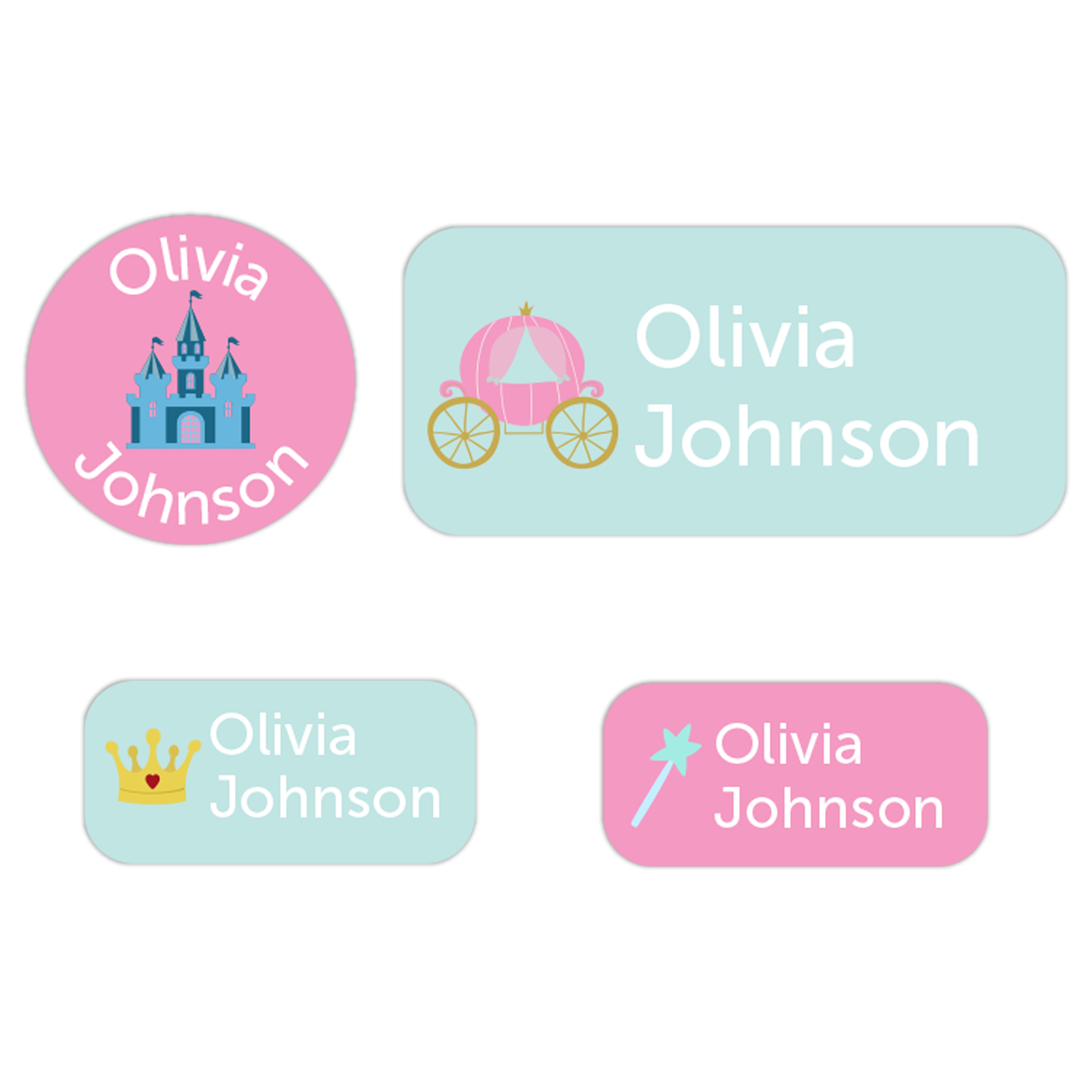 100 Personalized Daycare Name Labels for Clothing Tags, Water Bottles