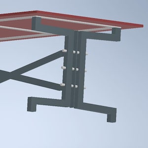Mesa industrial Mobiliario industrial vintage. Plan de fabricación DIY para una base de mesa metálica original