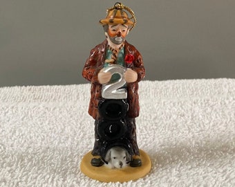 The Original Emmett Kelly Circus Collection ornament, "Christmas 2000", Limited Edition, Hand Painted