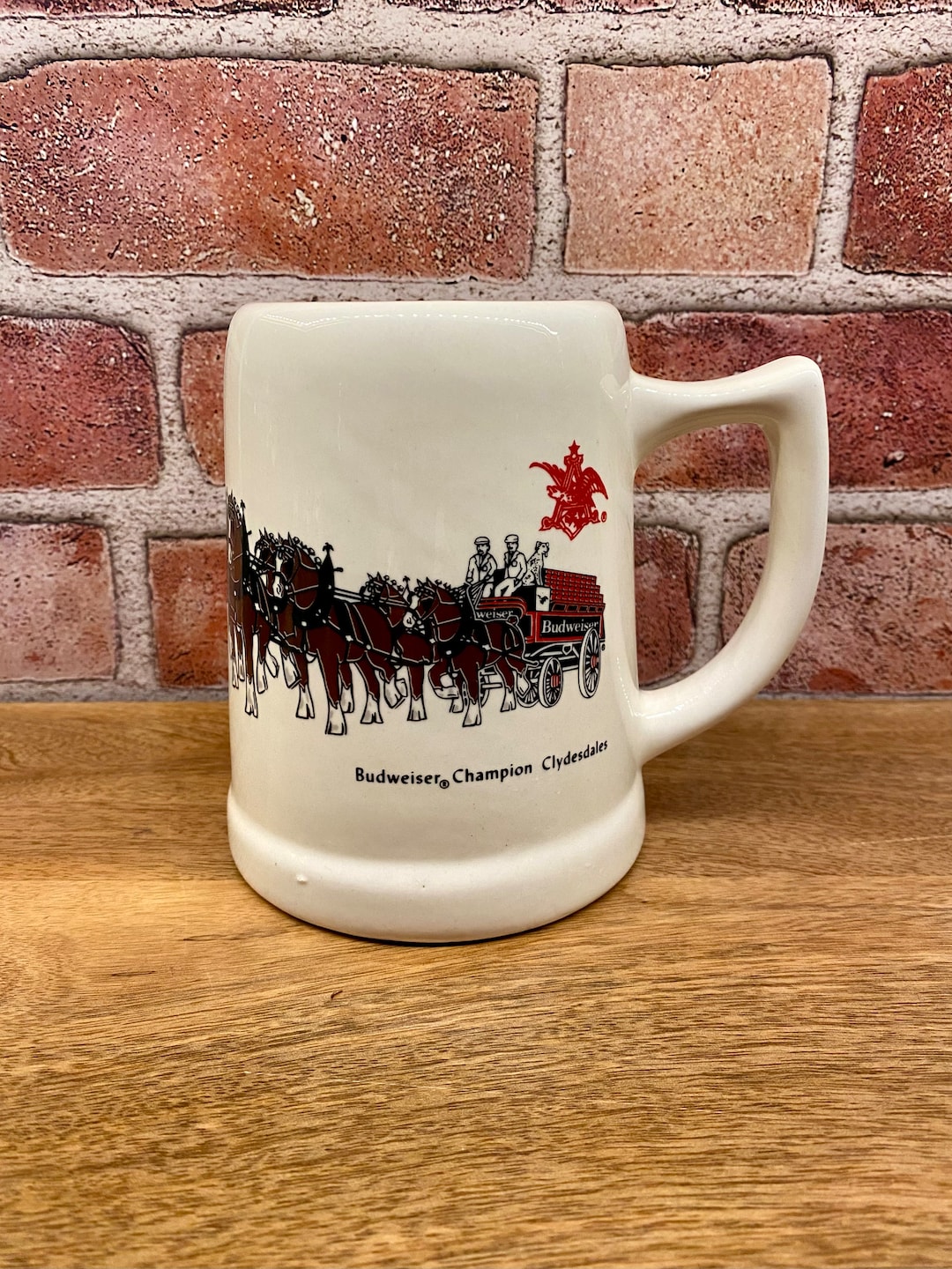 Vintage Budweiser Clydesdale Beer Stein / Budweiser Champion Etsy