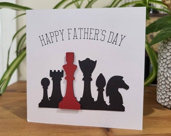3D Handmade Father's Day Chess Card - customisable