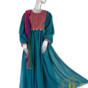 Tribal Afghan clothing afghani clothes kuchi  dress gand afghani Afghan clothes for women Eid outfit modest dress gift for muslim girl L/XL