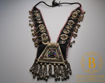Vintage Afghan necklace Jewellery Afghani handmade necklace for women Afghan jewellery, Afghani necklace Afghani  jewelry afghani globand