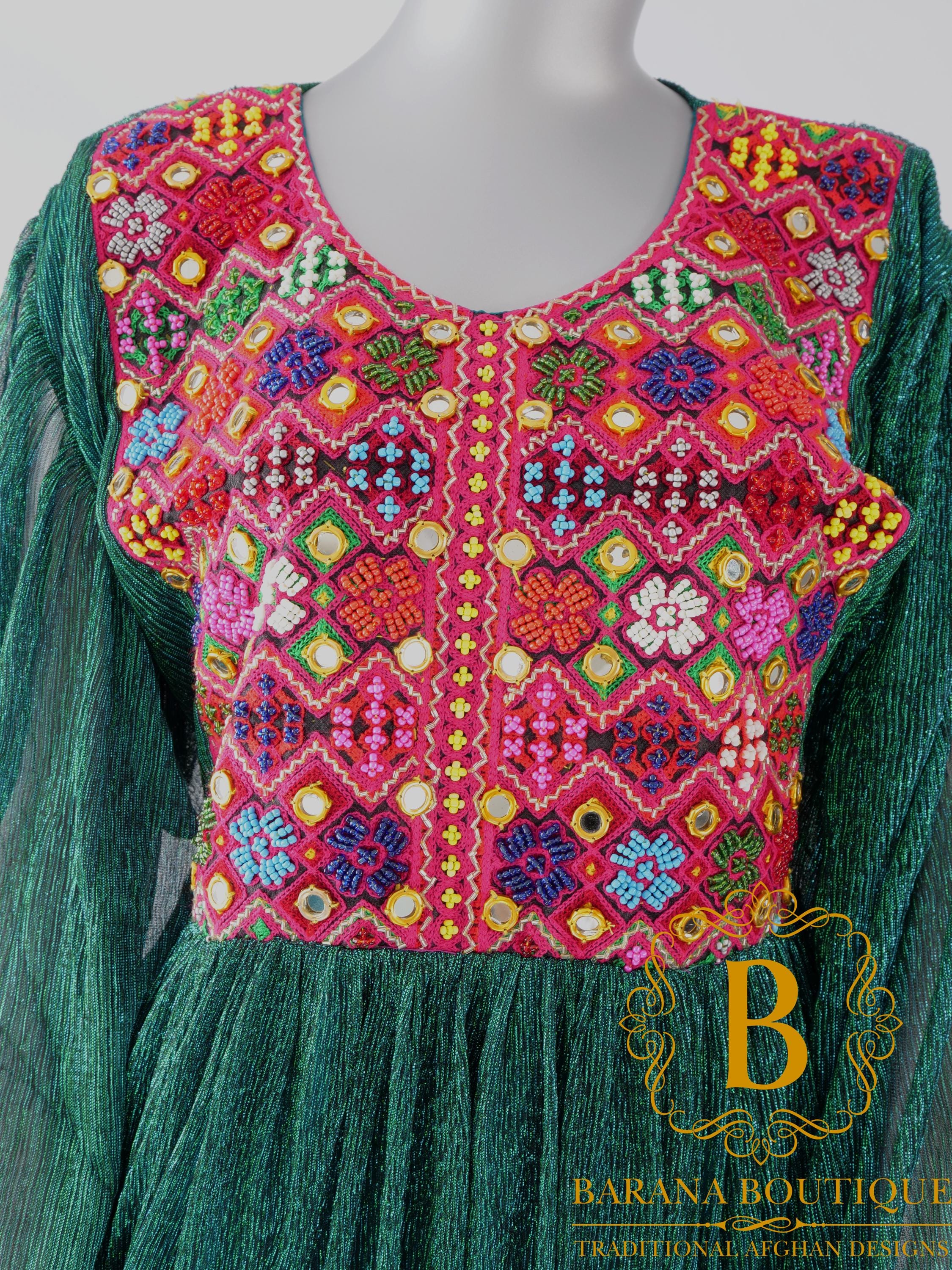 Afghani traditional clothing, Maxi  Dress, ethnic Afghani Dress, Afghan beadwork Kuchi Dress, boho style dress, Eid outfit Modest Dress