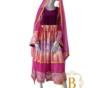 Afghani dress Afghan kochi afghan clothes for women Afghan cultural dress modest dress afghani  Eid dress Afghan wedding dress chiffon maxi
