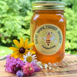 Raw Unfiltered Wildflower Honey: 24 oz, 2025 Harvest