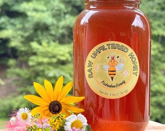 3 lbs Raw Unfiltered Wildflower Honey: 2026 Harvest