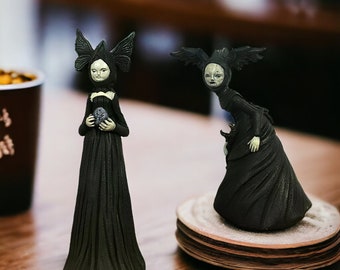 Creepy Witch Sculptures - Decorative Witch Figurines for Halloween Gift