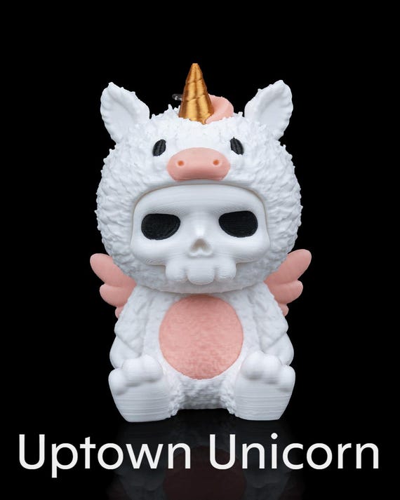 Creepy Cute Animal Skull Keychain Figures – Gothic Fantasy