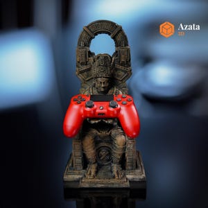 Ancient Aztec emperor Gaming Stand Tlamatini Controller Holder for PS5 Xbox Switch  PC Premium Decorative Charging Dock & Display for Gamers