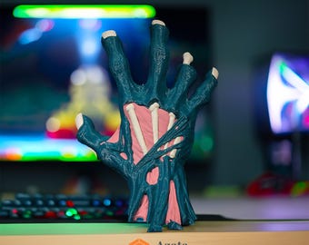 Hand From Beyond Zombie Hand  Headphone Holder Desk decor |  Gaming setup Accessory Headphone stand