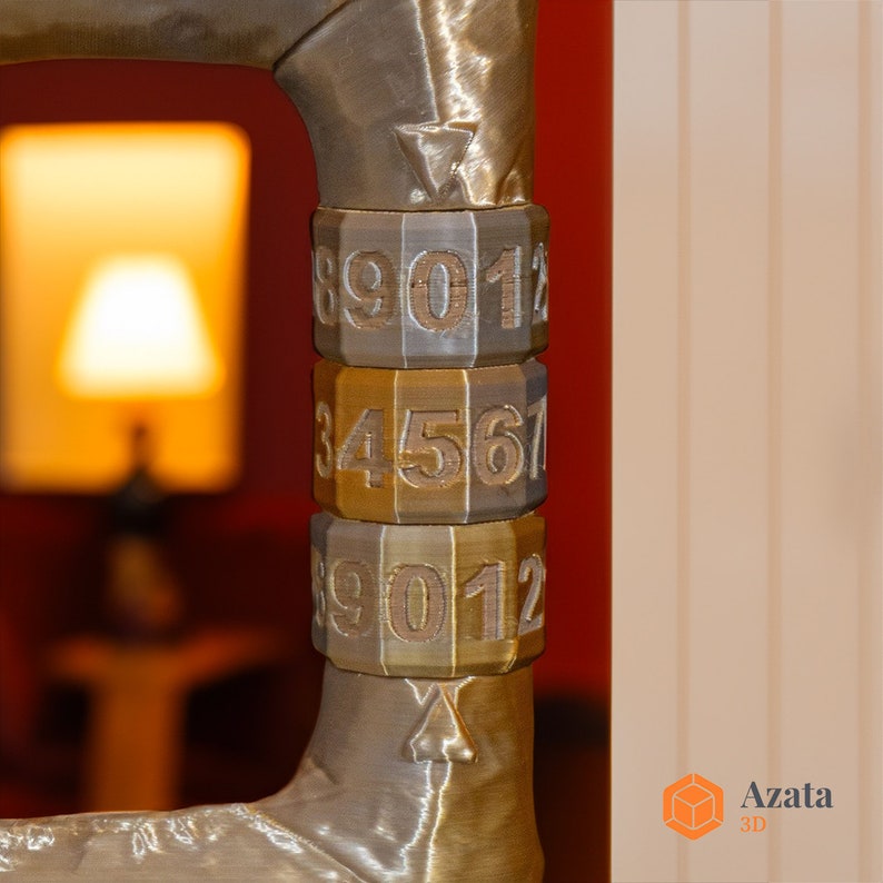 a close up of a metal object with numbers on it