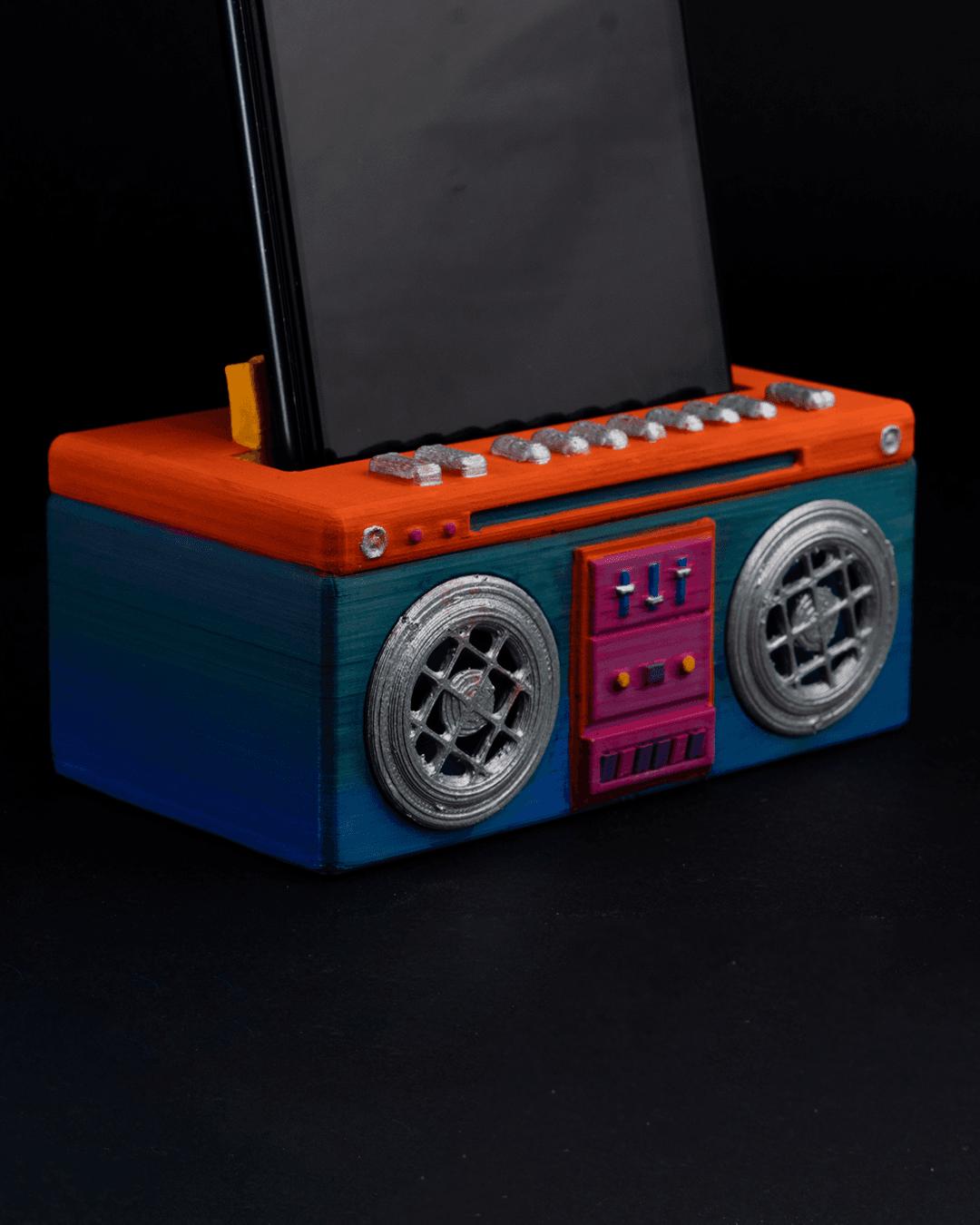 90’s Boombox Phone Amplifier | Elegant and Versatile Phone Stand With ...